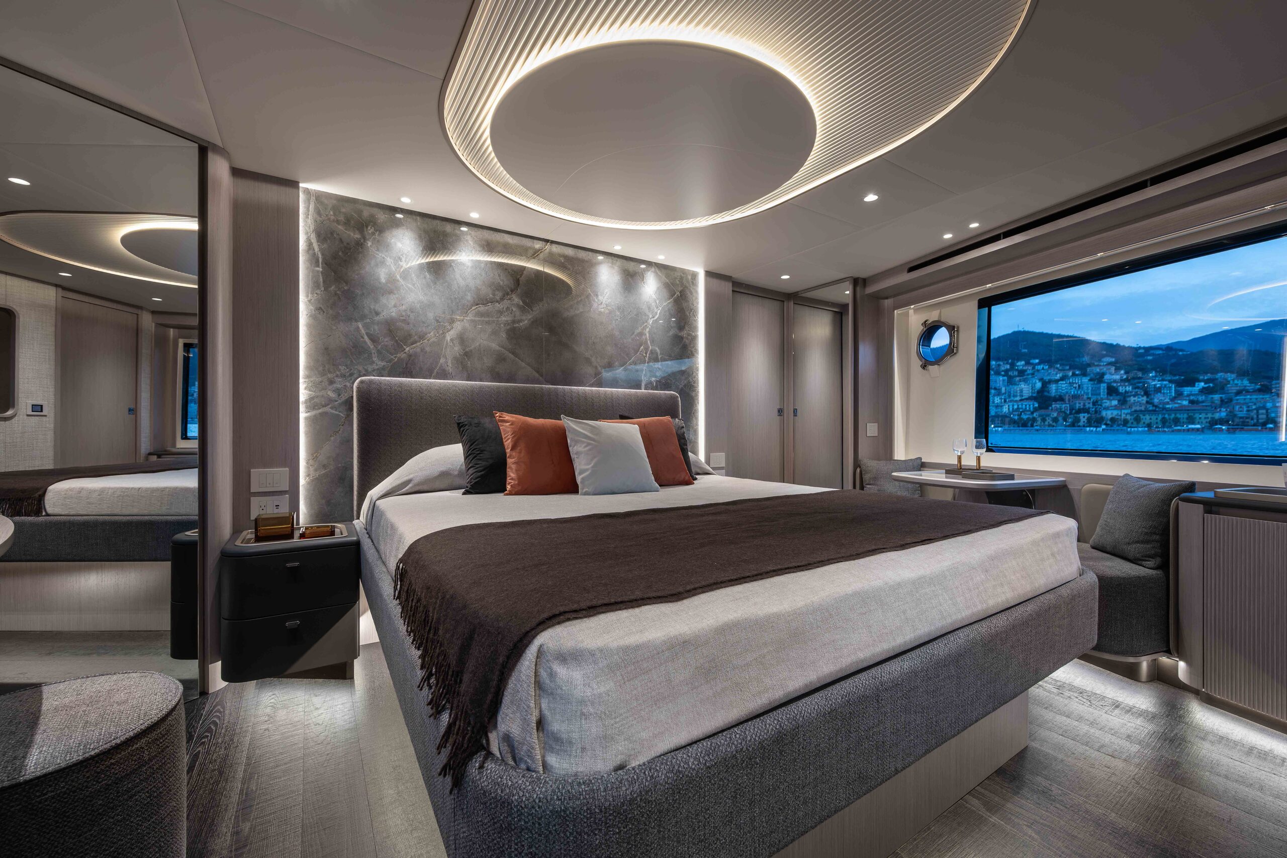 Navetta 66 master cabin at the bow