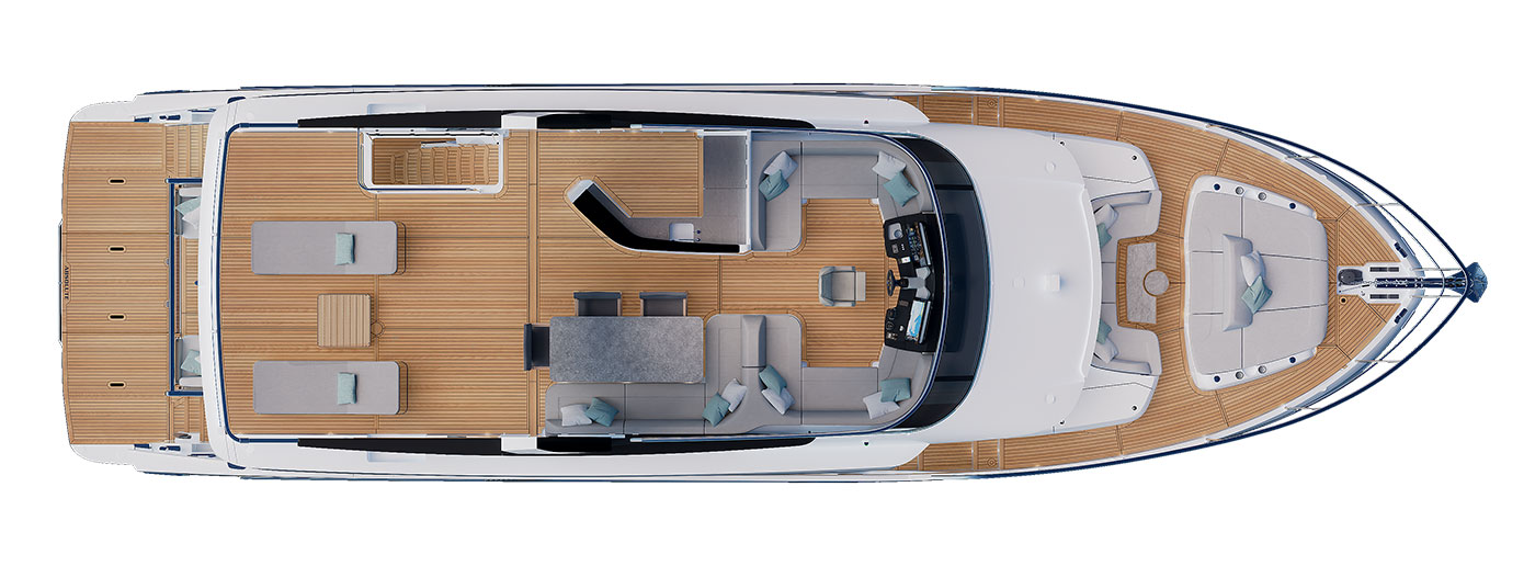 Navetta 66 upper deck plan