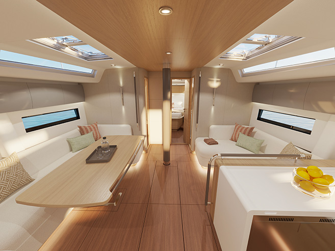 AMEL 50.2 saloon in light oak finish