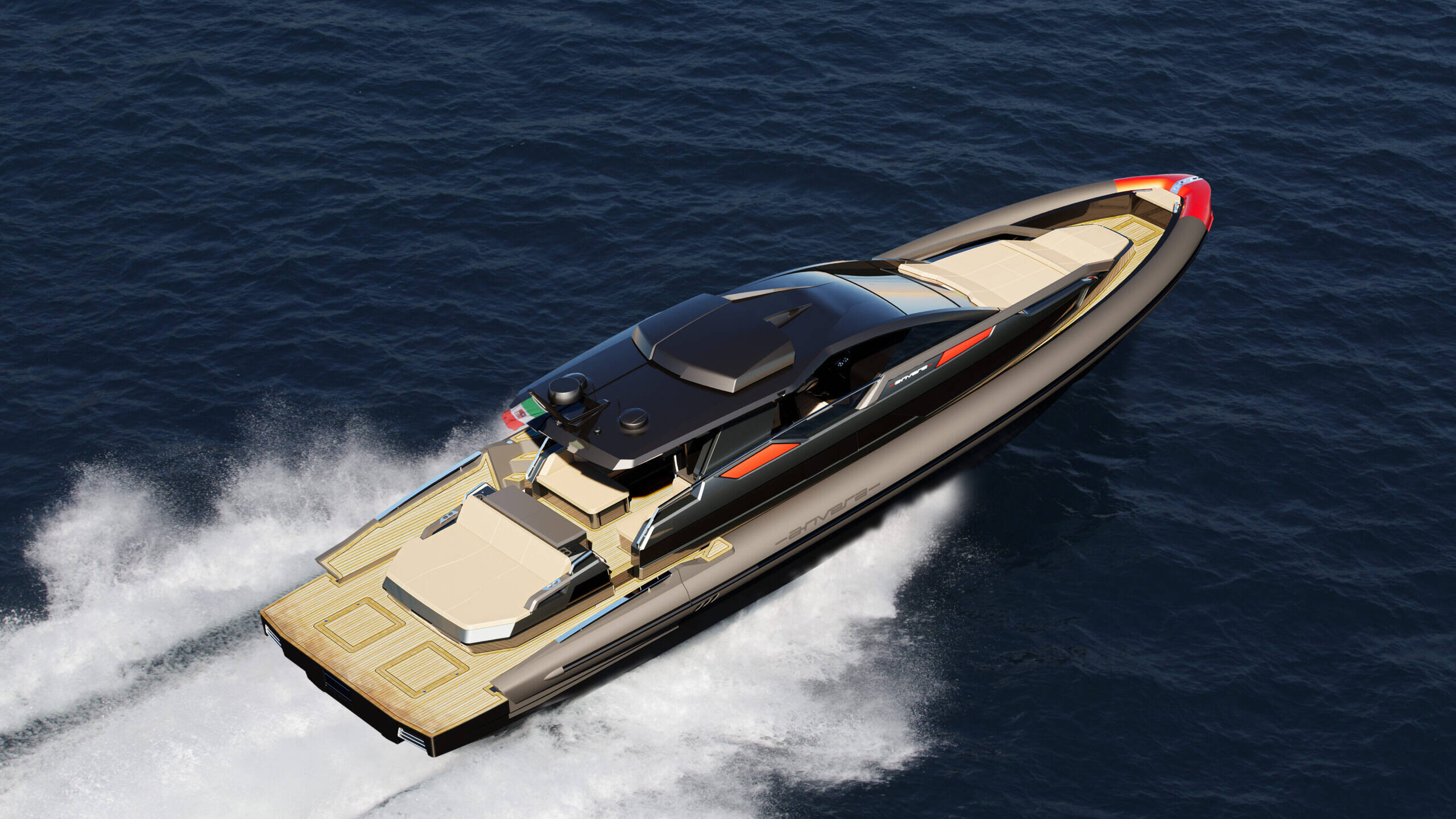 The Anvera 200 seen from above running at speed