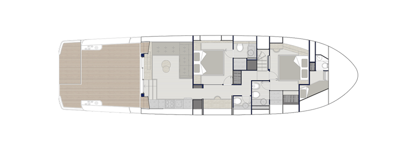 Lower deck layout drawing, version B