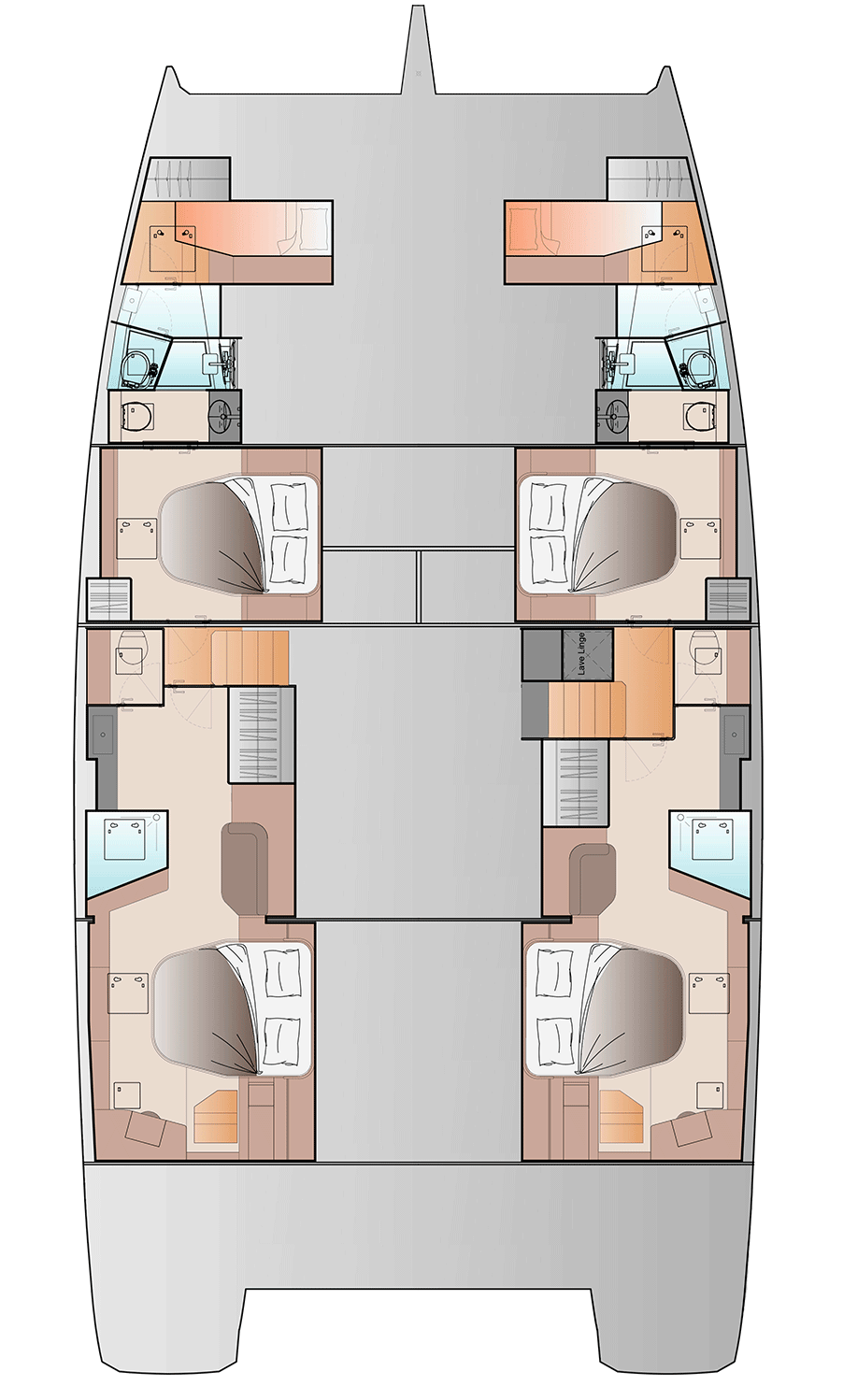 Accommodation plan of the Double Maestro version