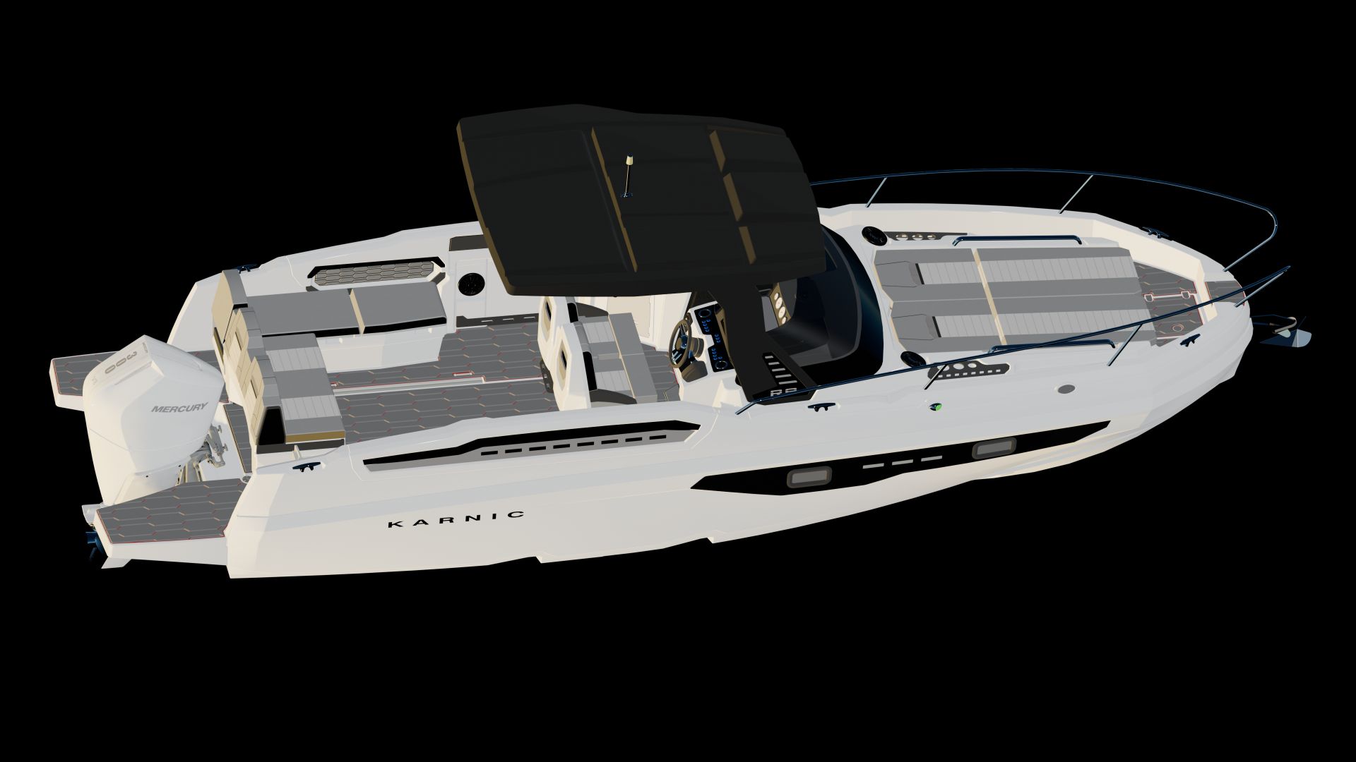 Karnic's render of the R8-C-HT from above and ahead, on a black background