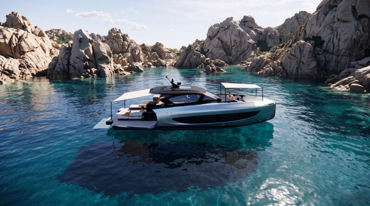 The 70 lying between granite rocks in clear water
