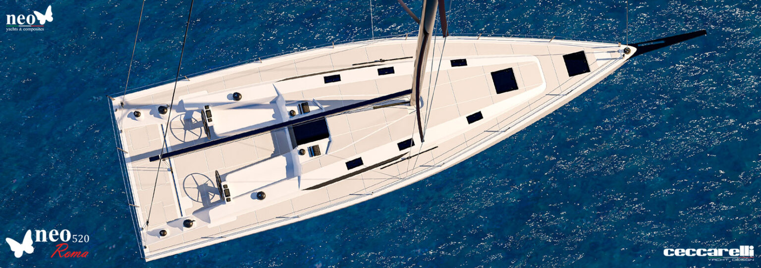 Neo's deck plan render of the 520 Roma seen from above