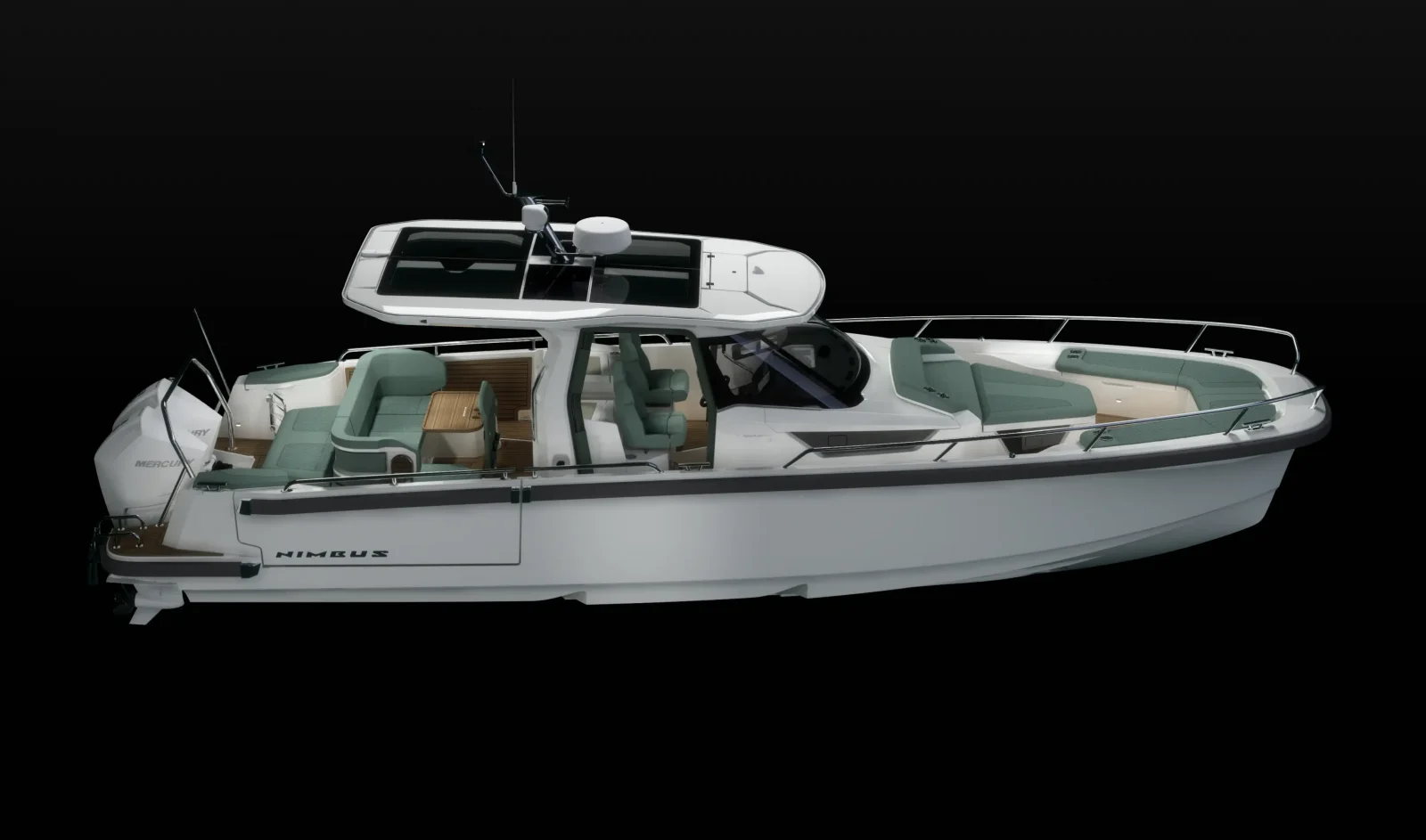 Nimbus's studio render of the 35 in white, on a black background