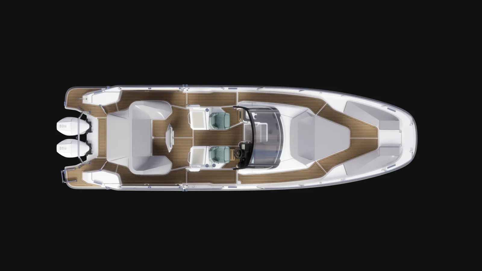 Nimbus's top view with the canvas sides closed