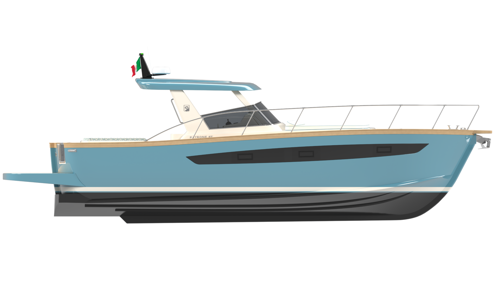 Patrone's profile render of the 45 on a black background