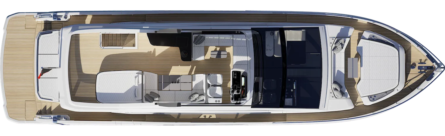 Pearl's flybridge general arrangement