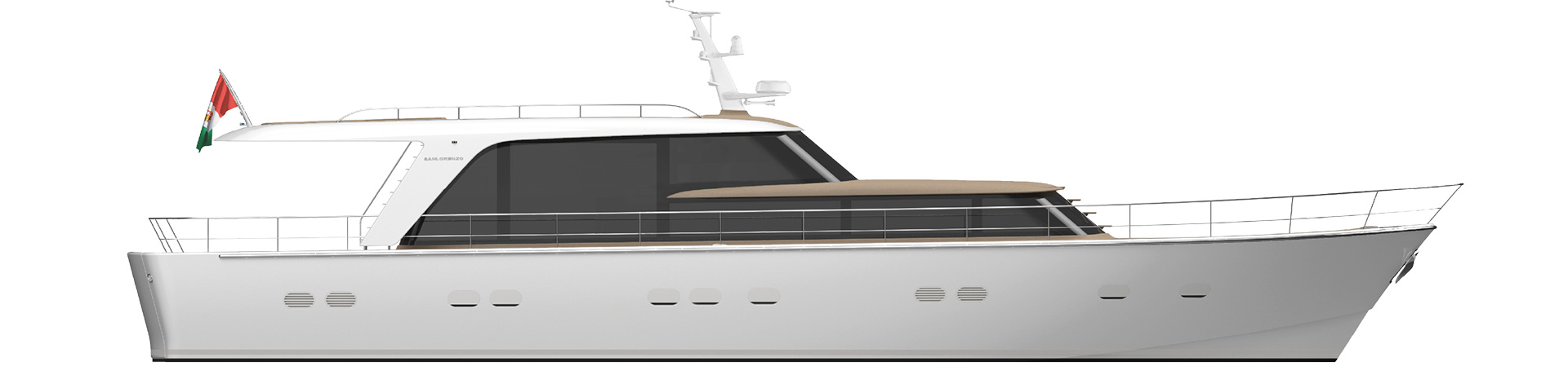 Sanlorenzo's profile drawing of SHE
