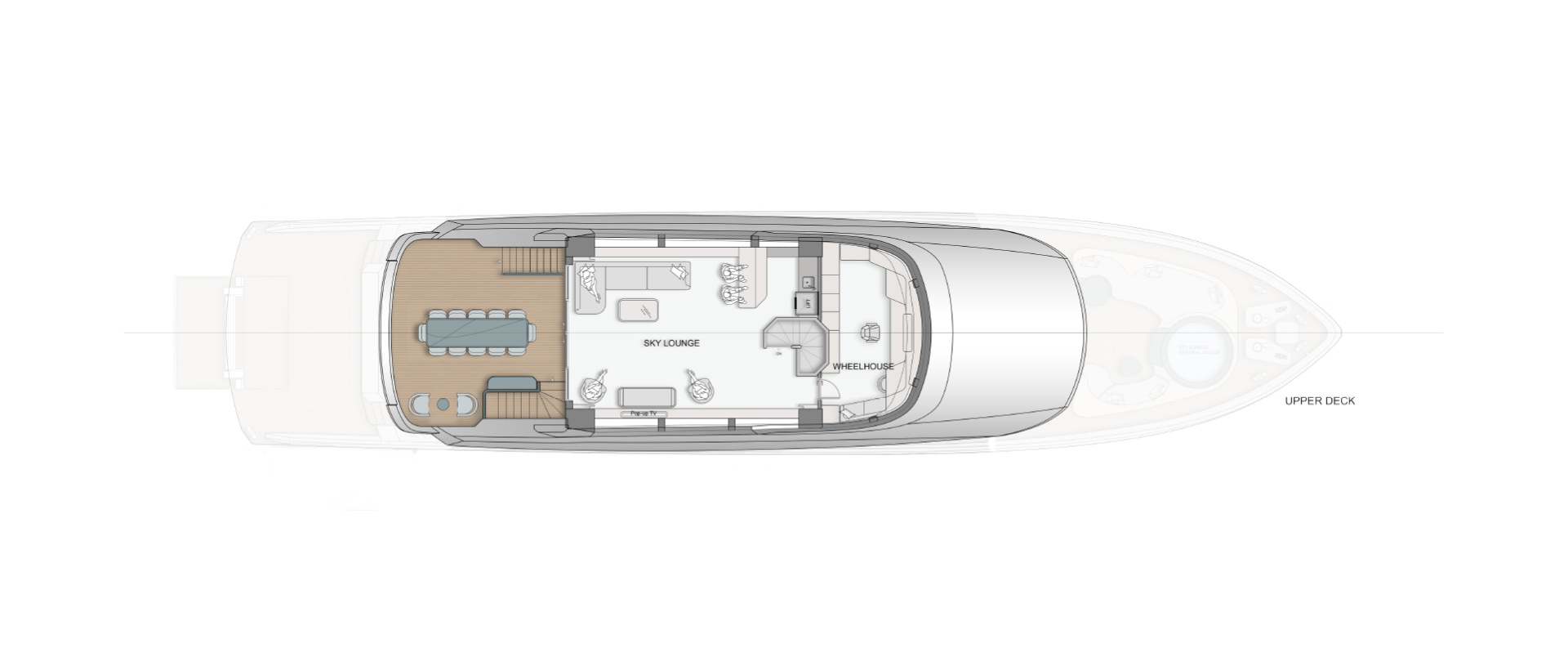 Sirena's upper deck plan